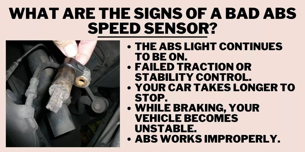 What are the signs of a bad ABS speed sensor