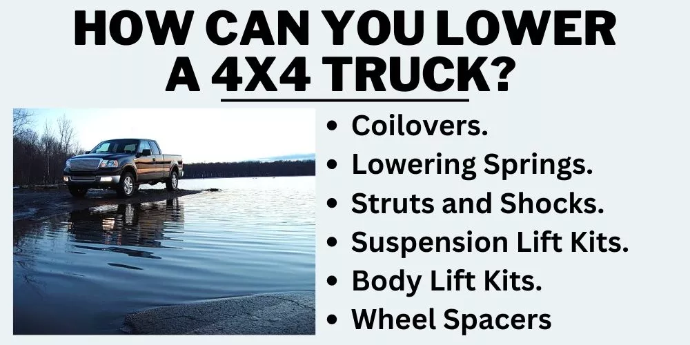 How Can You Lower a 4x4 Truck