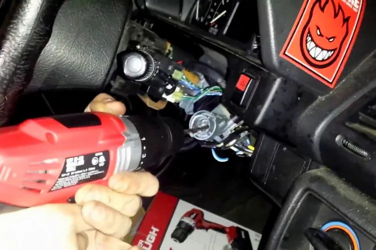 Starting a Chevy Cavalier without a key using a screwdriver