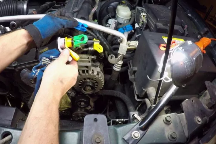 Reconnect the Fuel Line to the Fuel Rail