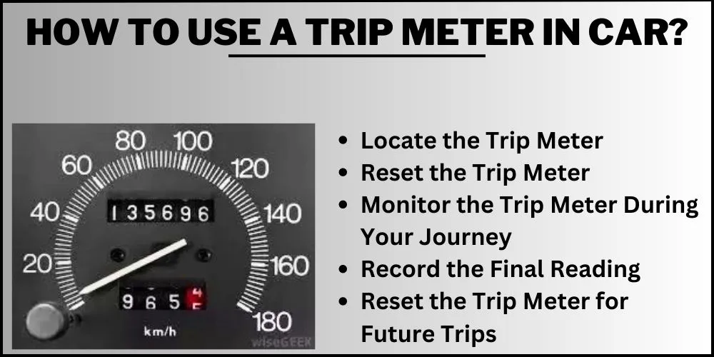 How to use a trip meter in car
